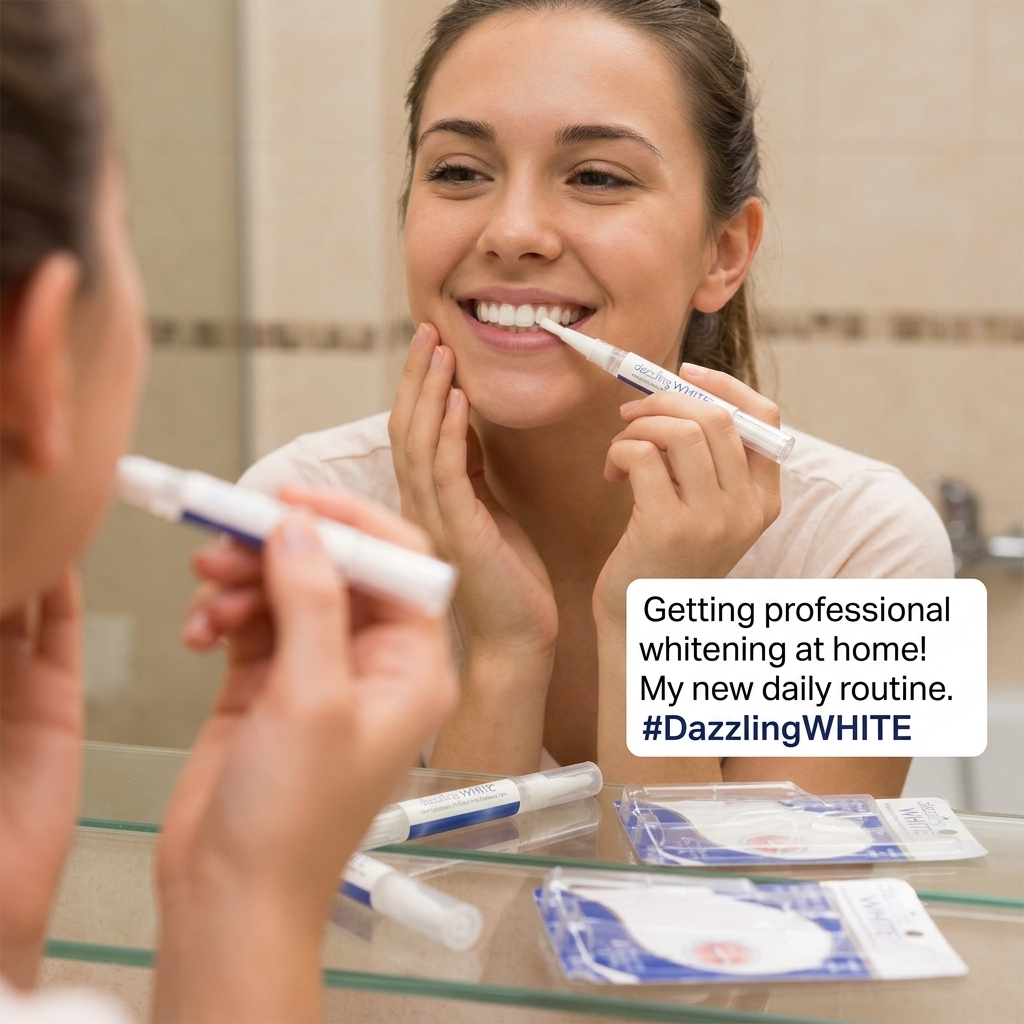 Rotating Teeth Whitening Pen for Brightening Smiles